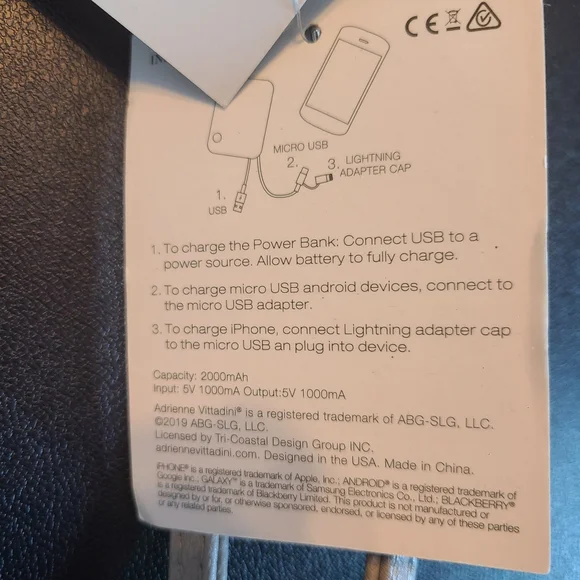 Adrienne Vittadini Studio Phone Charging RFID Wallet Crossbody Grey w/Cord Z NWT - Picture 10 of 11